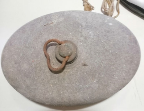 Bettwärmflasche aus Metall (Merkel)